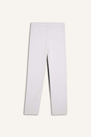 Relax Fit Rahat Kesim Dar Paça Keten Karışımlı Yazlık Pantolon