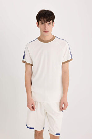 DeFacto %100 Pamuk Regular Fit Bisiklet Yaka Kısa Kollu Pike Tişört C2563AX25SPER105