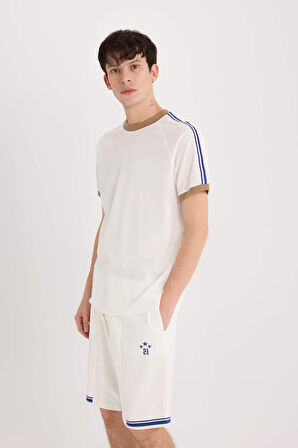 DeFacto %100 Pamuk Regular Fit Bisiklet Yaka Kısa Kollu Pike Tişört C2563AX25SPER105