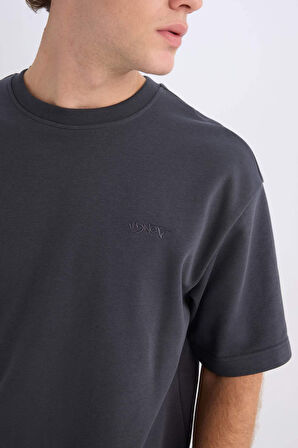 DeFacto Boxy Fit Bisiklet Yaka Kısa Kollu Tişört D7353AX25SPAR104