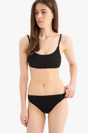 DeFacto Regular Fit Kırışık Dokulu Bikini Üstü B7207AX25SMBK81