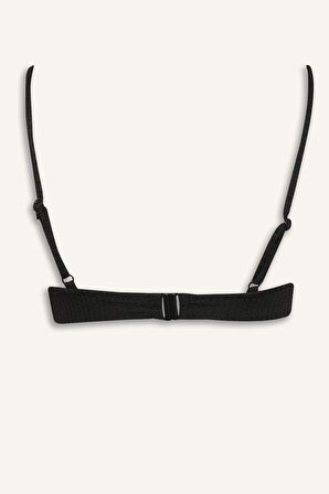 DeFacto Regular Fit Bürümcük Siyah Bikini Üstü-Fall in Love B7207AX25SMBK81