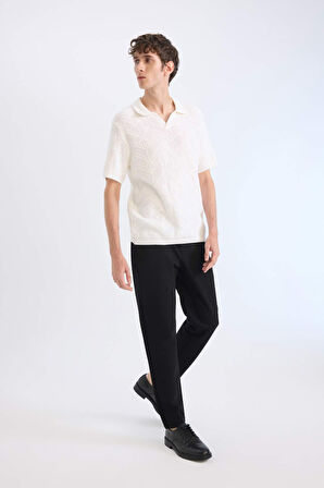 DeFacto Jogger Pantolon Basic Düz Beli Bağcıklı Cepli Düz Paça C6022AX25SPBK81