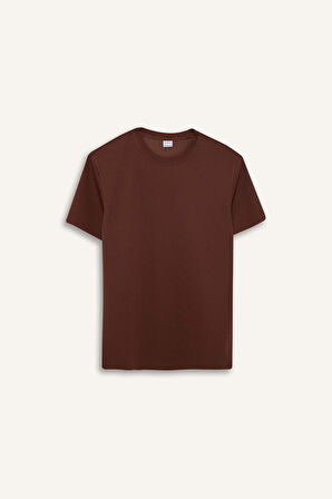 DeFacto Regular Fit Bisiklet Yaka Dokulu Basic Düz Kısa Kollu Twill Tişört D7912AX25SPBN319