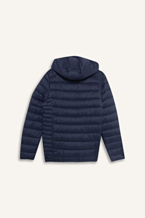 Su Geçirmez Slim Fit Dar Kesim Kapüşonlu Fermuarlı Mont