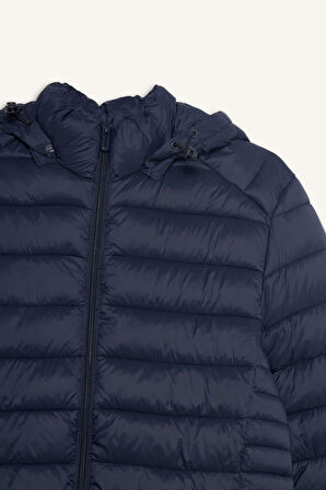 Su Geçirmez Slim Fit Dar Kesim Kapüşonlu Fermuarlı Mont