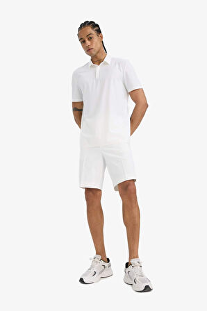 DeFactoFit Standart Fit Sporcu Kısa Paça Dokuma Şort E4136AX25SMWT34