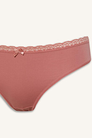 DeFacto Dantel Detaylı 3'lü Askılı Slip Külot-Fall in Love E7663AX25SPBR96