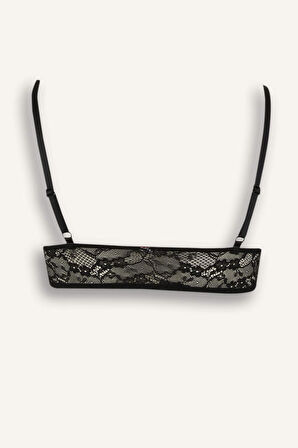 DeFacto Floral Kapsız Dantelli Bra-Fall in Love E5295AX25SPBK81