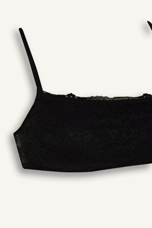 DeFacto Floral Kapsız Dantelli Bra-Fall in Love E5295AX25SPBK81