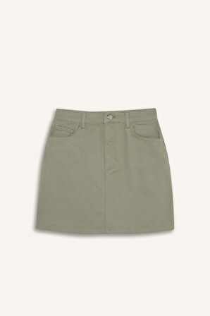 Coool Normal Bel Gabardin Mini Etek
