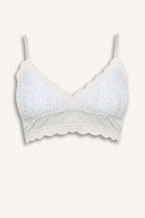 DeFacto Floral Çıkarılabilir Pedli Dantel Detaylı Bra-Fall in Love E7032AX25SPER98