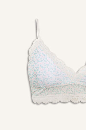 DeFacto Floral Çıkarılabilir Pedli Dantel Detaylı Bra-Fall in Love E7032AX25SPER98