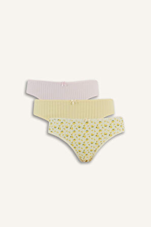 DeFacto Desenli 3'lü Slip Külot-Fall in Love E7574AX25SPYL118