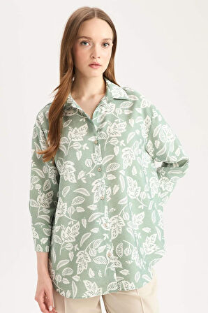 DeFacto Regular Fit Desenli Uzun Kollu Gömlek C3818AX25SPKH434