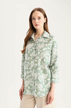 DeFacto Regular Fit Desenli Uzun Kollu Gömlek C3818AX25SPKH434