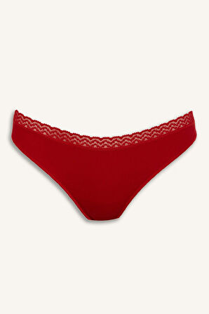 Fall in Love Dantel Detaylı Ribana 3'lü Slip Külot
