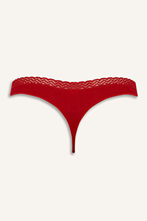 Fall in Love Dantel Detaylı Ribana 3'lü Slip Külot