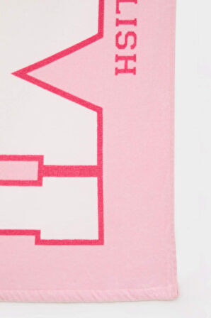 Kız Çocuk Desenli Dokuma Plaj Havlusu