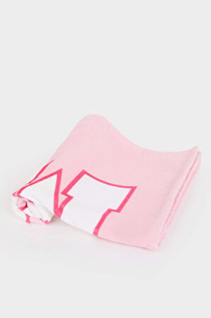 Kız Çocuk Desenli Dokuma Plaj Havlusu