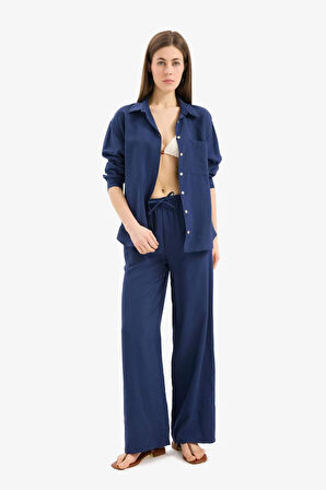 Regular Fit Esnek Belli Plaj Pantolonu-Fall in Love