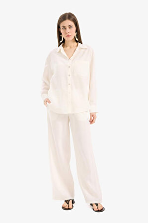 Regular Fit Esnek Belli Plaj Pantolonu-Fall in Love