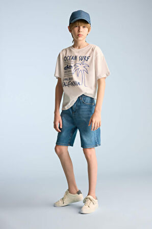 DeFacto Erkek Çocuk Jean Şort D7899A825SMNM39