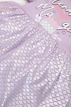 DeFacto Kız Bebek Baskılı Kısa Kollu Yazlık Tül Elbise E7837A525SMPR249