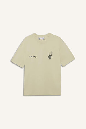 DeFacto %100 Pamuk Keith Haring Boxy Fit Bisiklet Yaka Kısa Kollu Tişört E3257AX25SMER149