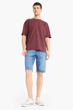 Regular Fit Jean Bermuda Şort