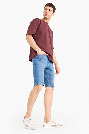 Regular Fit Jean Bermuda Şort