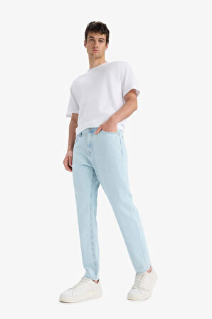 DeFacto %100 Pamuk 90's Slim Fit Dar Kalıp Yüksek Bel Dar Paça Jean Pantolon E7281AX25SMNM63