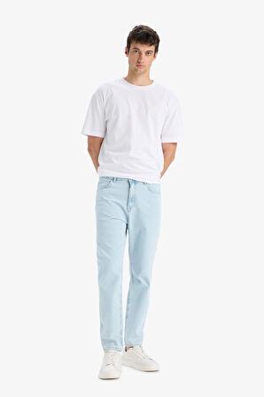 DeFacto %100 Pamuk 90's Slim Fit Dar Kalıp Yüksek Bel Dar Paça Jean Pantolon E7281AX25SMNM63
