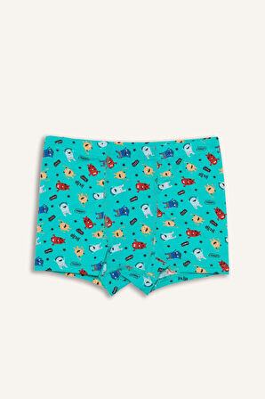 Erkek Çocuk Canavar Baskılı 3'lü Boxer