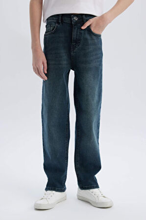 DeFacto Erkek Çocuk Straight Fit Düz Paça Jean Pantolon D7087A825SPNM34