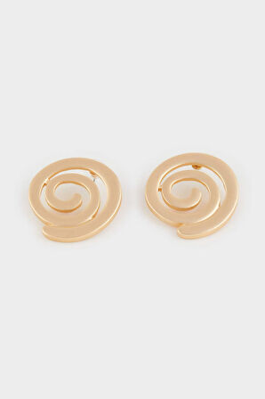 DeFacto Kadın Spiral Mat Gold Küpe E1326AXNSGD1