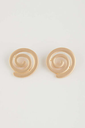 DeFacto Kadın Spiral Mat Gold Küpe E1326AXNSGD1