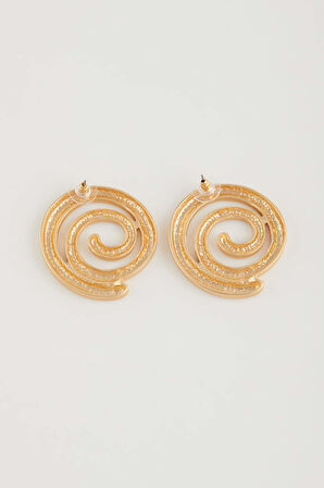 DeFacto Kadın Spiral Mat Gold Küpe E1326AXNSGD1