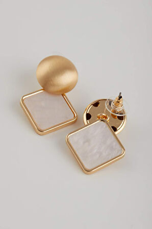 Kadın 2'li Mat Gold Küpe