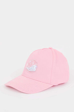 Defacto D8427 Pembe Kız Çocuk 3D Pamuklu Cap Şapka