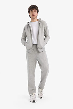 Comfort Fit Kapüşonlu İçi Yumuşak Tüylü Kalın Kumaş Hırka