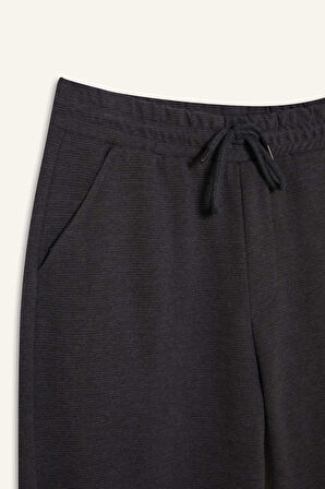 Regular Fit Cepli Düz Paça Eşofman Altı