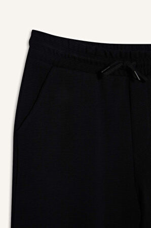 Regular Fit Cepli Düz Paça Eşofman Altı