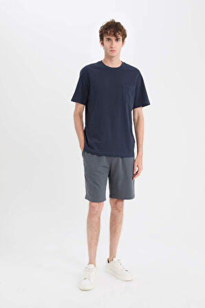 DeFacto New Regular Fit Bisiklet Yaka Kısa Kollu Pamuklu Basic Düz Pike Tişört D7931AX25SPNV71