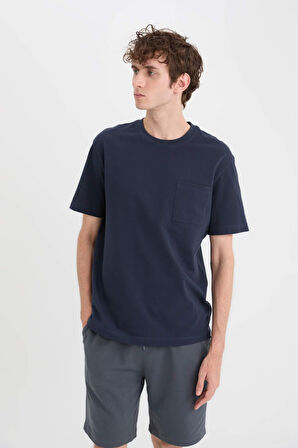 DeFacto New Regular Fit Bisiklet Yaka Kısa Kollu Pamuklu Basic Düz Pike Tişört D7931AX25SPNV71