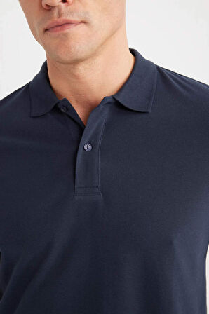 DeFacto Regular Fit Kısa Kollu Basic Düz Pike Kumaş Polo Tişört C1293AX25SPNV71