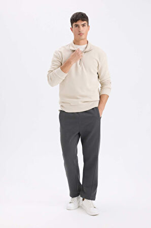 Regular Fit Basic Düz Cepli Eşofman Altı