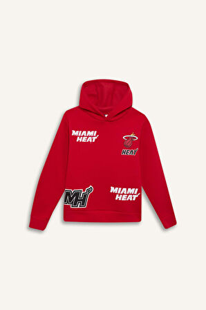 DeFacto Erkek Çocuk NBA Miami Heat Kapüşonlu Sweatshirt D8002A824WNRD70