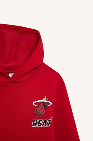 DeFacto Erkek Çocuk NBA Miami Heat Kapüşonlu Sweatshirt D8002A824WNRD70