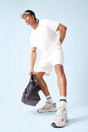 DeFactoFit Standart Fit Modal Kumaş Bisiklet Yaka Baskılı Sporcu Kısa Kollu Tişört D9310AX25SPER105